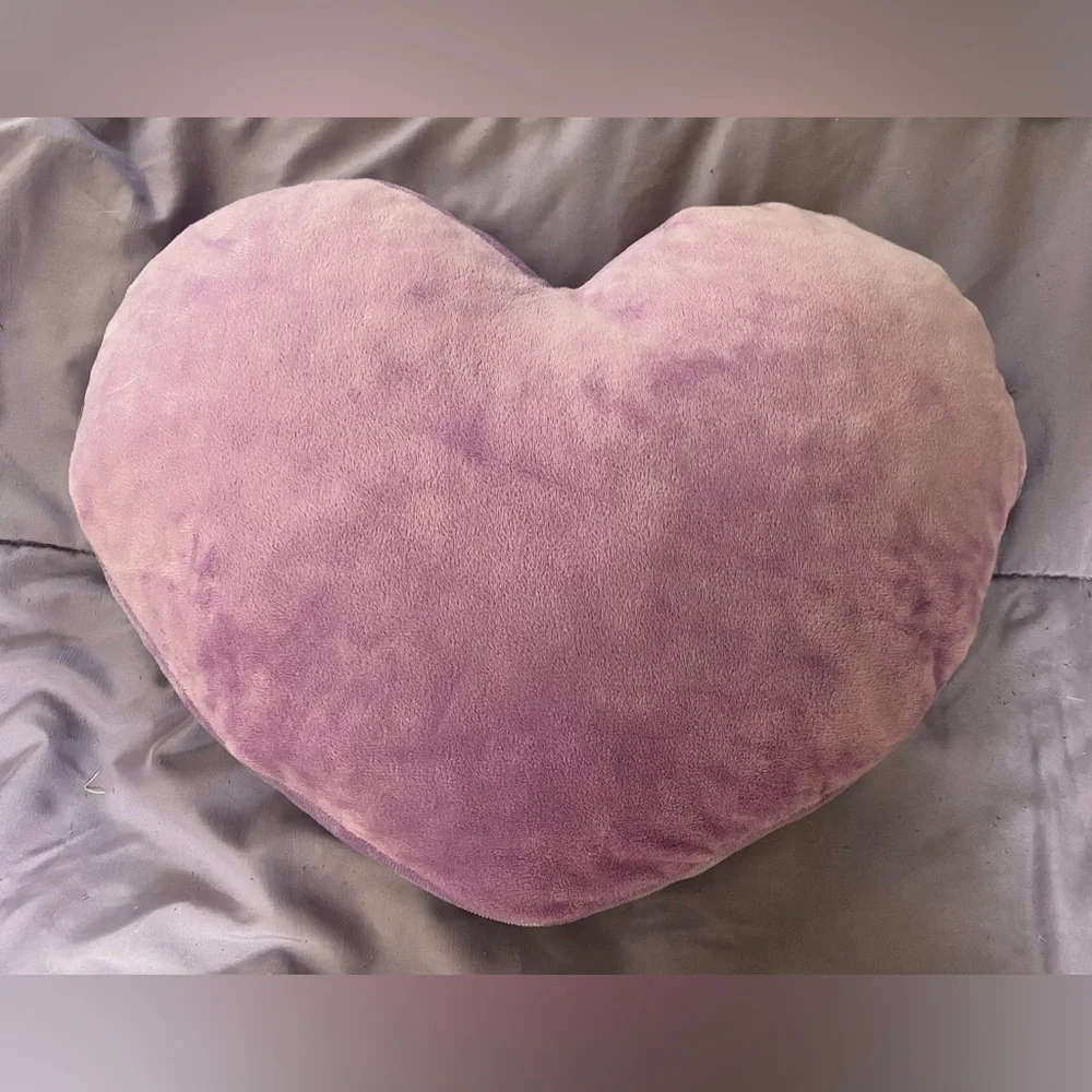Purple valentines conversation Heart Pillow with pink 'Love Ya' Text